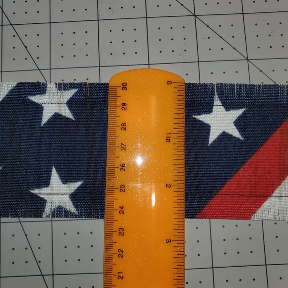 Handmade Flag Patriotic Fabric Bracelet Frayed - Picture 5 of 5
